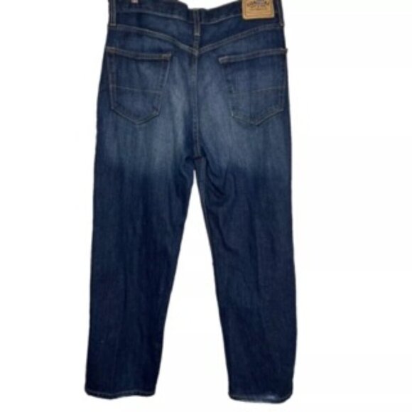 Signature Levis Men Blue Jean Distressed Relaxed Western Skater Streetwear 36X30 - Picture 4 of 7